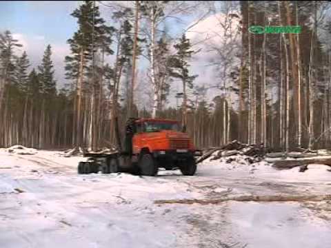 Видео: КрАЗ - ЛЕСОВОЗНАЯ ТЕХНИКА.mpg