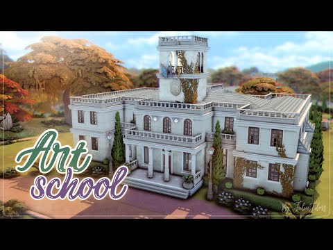 Видео: Школа искусств🎭🎵│Строительство│Art School│SpeedBuild│NO CC [The Sims 4]