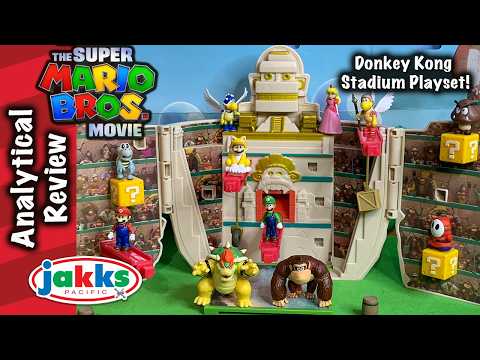 Видео: Обзор игрового набора Donkey Kong Stadium: мини-фигурки из фильмов Super Mario Bros.