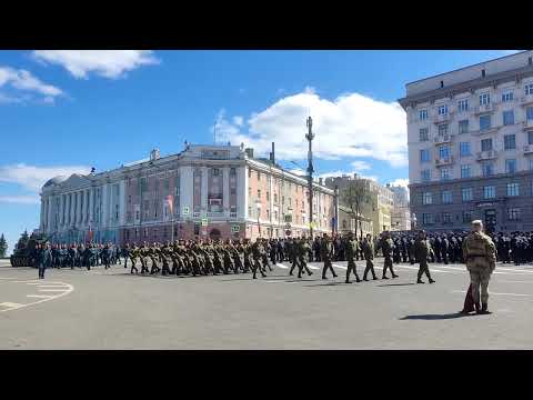 Видео: 04.05.2024, Нижний Новгород, репетиция парада Победы, пл. Минина