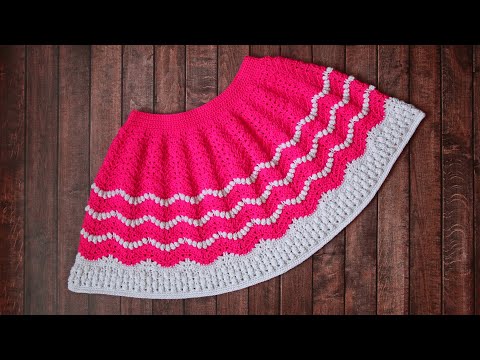 Видео: Детская юбочка крючком | Юбка для девочки крючком | Crochet Scirt