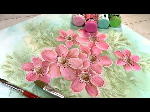 Видео: Нарисуйте цветы простым способом