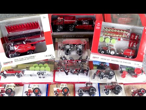 Видео: Открытая литая модель сельскохозяйственной техники марки "Case IH" в масштабе 1/64 ♪ ERTL / TOMY