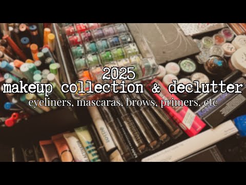Видео: Коллекция макияжа и расхламления 2025 года! | подводка для глаз, тушь, блёстки, драгоценные камни...