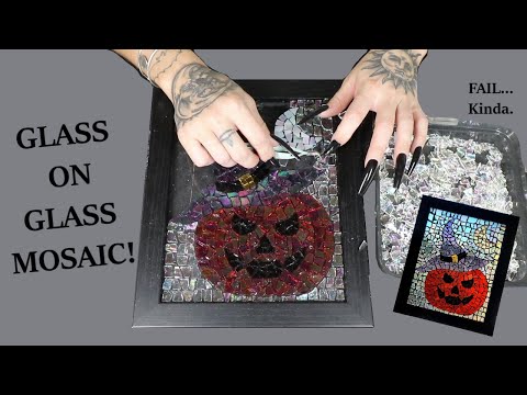Видео: МОЗАИКА СТЕКЛО НА СТЕКЛЕ! (Может, как не стоит делать, не знаю.)