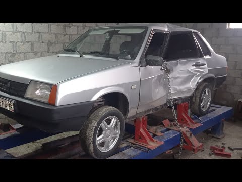 Видео: ВАЗ 99 (Зубила) получила боковой удар