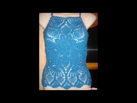 Видео: Топ крючком.  Топ на основе схемы салфетки // Knit crochet top