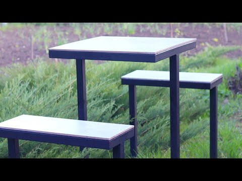 Видео: СТОЛ Из КЕРАМОГРАНИТА и Профильной трубы