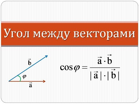 Видео: Угол между векторами | Математика