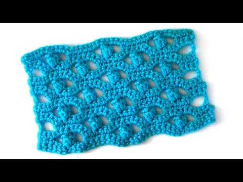 Видео: Узор Сеточка с попкорном