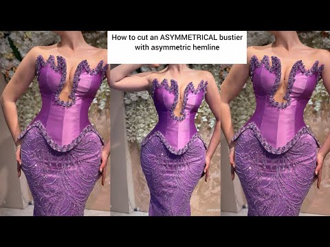 Видео: КАК СКРОЙТЕ ГЛУБОКИЙ ВЫРЕЗ АСИММЕТРИЧНОГО ПЛАТЬЯ С ПЛАТЬЕМ-БУРСТИЕРОМ #как