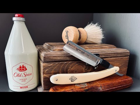 Видео: Бритье опасной бритвой Puma 1938 и немного истории