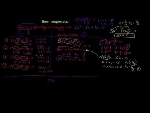 Видео: Виет теоремасы