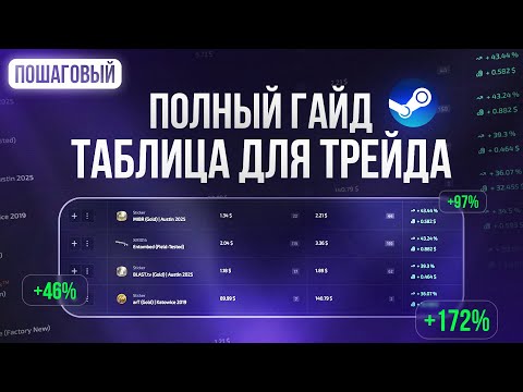Видео: ЗАРАБОТОК НА СКИНАХ CS2: ТАБЛИЦА ДЛЯ ТРЕЙДА | ПОЛНЫЙ ГАЙД