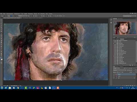 Видео: Брутальный портрет маслом в Фотошоп Подробные настройки