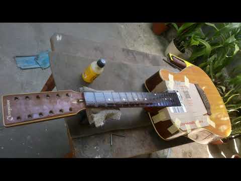 Видео: Замена анкера и установка канта. 1-я ч.12-ти струнная эл.ак-кая гитара Cherrystone AW-12CEQ