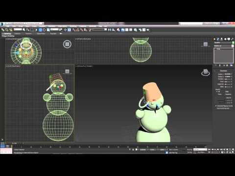 Видео: 3D Max. Упражнение №3. Стандартные примитивы. Снеговик.