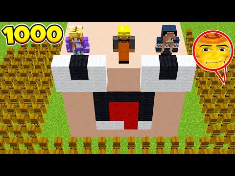 Видео: ДОМ В ГОЛОВЕ НУБА И ДЕВУШКИ ПРО ПРОТИВ 1000 НАГГЕТС КОВБОЙ В МАЙНКРАФТ ТРОЛЛИНГ