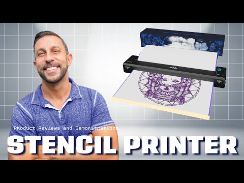 Видео: Беспроводной трафаретный принтер для татуировок PeriPage P90