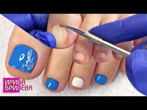 Видео: ПЕДИКЮР пальчики 🌸 Синий как море педикюр 🌸 Стемпинг на ногтях 🌸 Ирина Брилёва