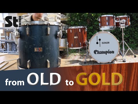 Видео: Мы отреставрировали эту немецкую ударную установку Sonor из 70-х годов!