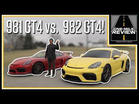 Видео: Битва Porsche: 981 Cayman GT4 против 982/718 Cayman GT4 без пробки: равный соперник? | Обзор One-...