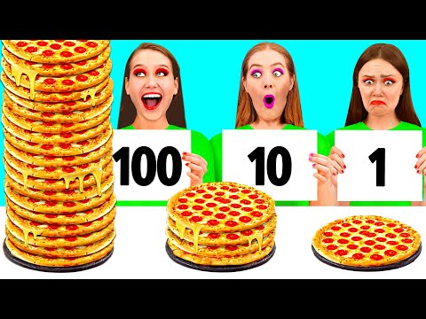 Видео: 100 Слоев Еды Челлендж | Потрясающие Кухонные Лайфхаки от PaRaRa Challenge