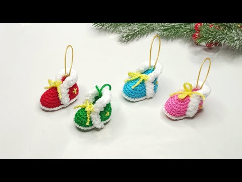 Видео: Супер просто🎄Новогодний волшебный башмачок крючком/ Ёлочные игрушки амигуруми