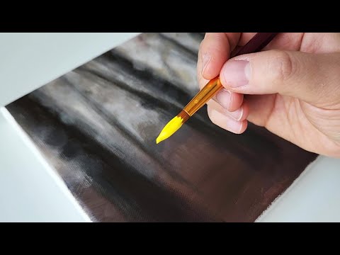 Видео: Как нарисовать цветок форзиции / Легкие методы рисования акриловых красок