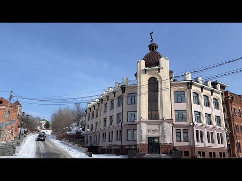 Видео: Томск. Прогулка по улицам города: Бакунина, Октябрьская, Шишкова. Март 2024г. 4K 60p. HDR.