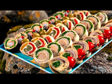 Видео: Рецепты рулетов из тортильи. 4 лучших способа перекусить для вас и ваших гостей!