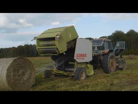 Видео: Сенокос 2019 Работа пресса подборщика CLAAS ROLANT 46