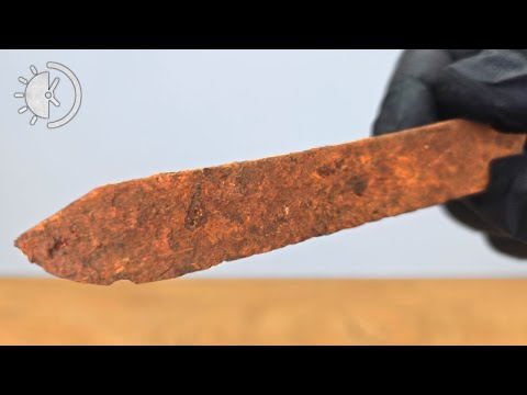 Видео: Реставрация ножа [черное лезвие, рукоятка из зебрано, латунный вкладыш]