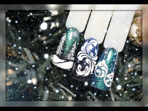 Видео: 3 новогодних дизайна ногтей!
