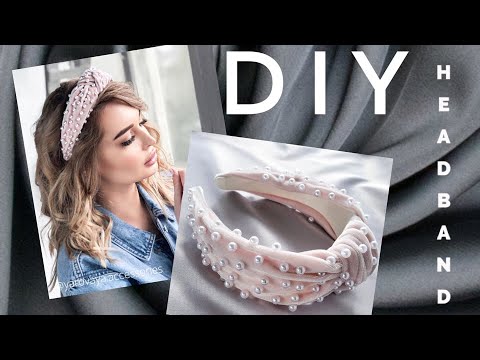 Видео: #МК - Ободок с узлом с жемчугом| #Tutorial - knot headband with beads