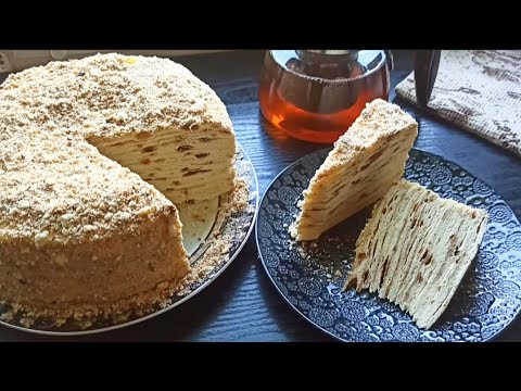 Видео: Без духовки! Торт Наполеон на сковороде🎂Просто и вкусно!