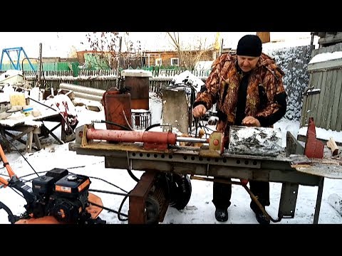 Видео: Гидравлический дровокол с универсальным приводом