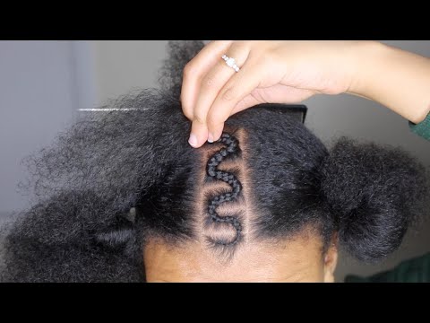 Видео: Как сделать зигзагообразные косички на натуральных волосах