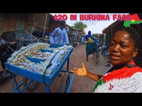 Видео: Я потратил 20 долларов в Уагадугу, Буркина-Фасо! Вот всё, что я получил!