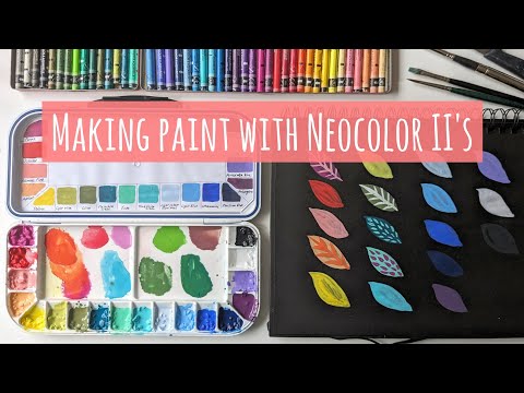 Видео: Как я сделал краску с помощью водорастворимых мелков Caran D'Ache Neocolor 2! (Похоже на акварель...