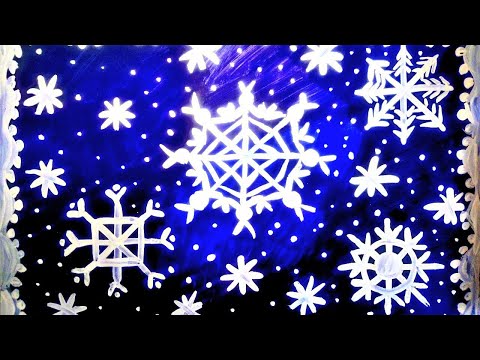 Видео: Как нарисовать снежинки