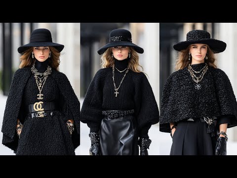 Видео: Осень-зима 2025/2026 в стиле CHANEL: парижская элегантность в черном и современный шикарный стиль