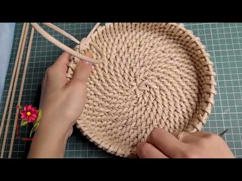 Видео: Поднос в стиле корневого плетения ч.2