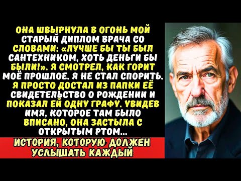 Видео: «Ты — позор семьи!» — кричала дочь и сожгла мой диплом. Но когда я молча протянул ей