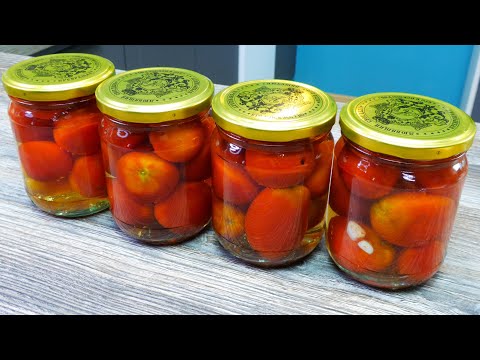 Видео: Вкусные помидоры на зиму. Быстрый, пошаговый рецепт. Как мариновать. И банки стерилизовать не надо.