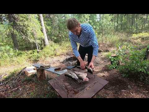 Видео: 11 Июня. Прекрасные выходные в тайге. Река, избушка, гитара и вкусная рыба. День второй.