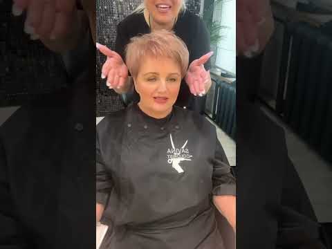 Видео: Стрижка Пикси на редкие волосы после 50 лет/Pixie haircut for sparse hair after 50 years