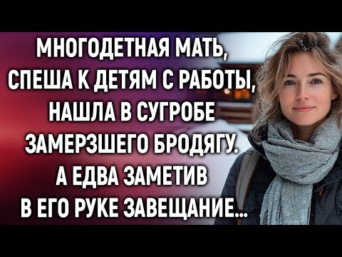 Видео: Многодетная мать спеша к детям с работы нашла в сугробе замерзшего бродягу. А едва…