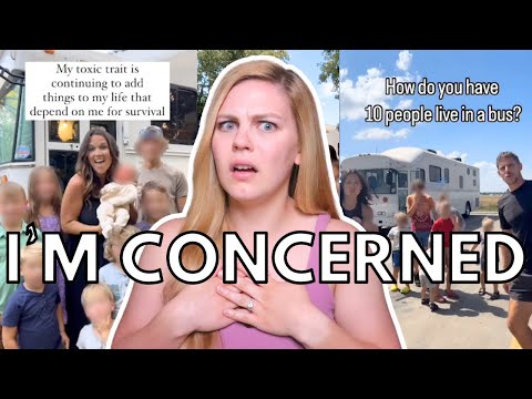 Видео: «Американское семейное путешествие»: семейные видеоблогеры, 10 человек, живущих в автобусе?! | In...