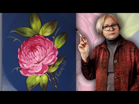 Видео: Жостово. Как нарисовать Пион? МАСЛО. | 07.06.2025 | Мастер-класс по живописи ДЕМО